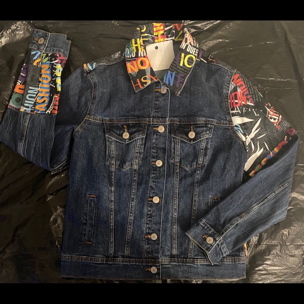 Custom made novel denim jacket